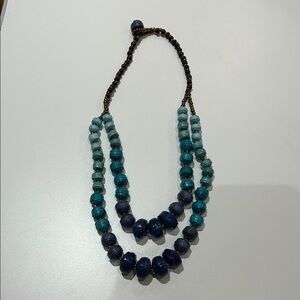 Noonday Collection Jalia Ombré Blue Paper Bead Necklace